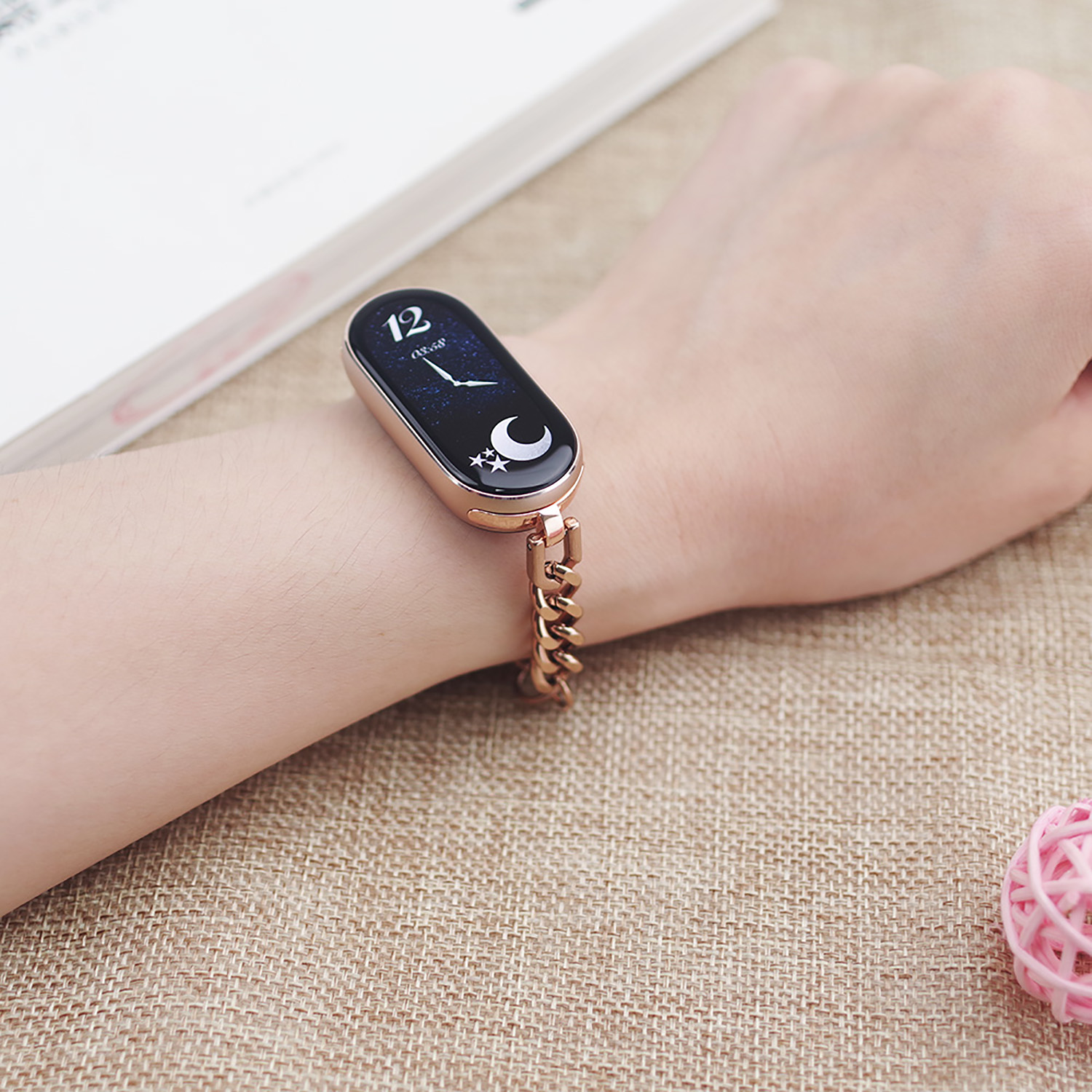 Health Wellness Bracelet - สายรัดข้อมือแบบโซ่สำหรับ Mi Band 11 สายรัดข้อมือสำหรับ Mi