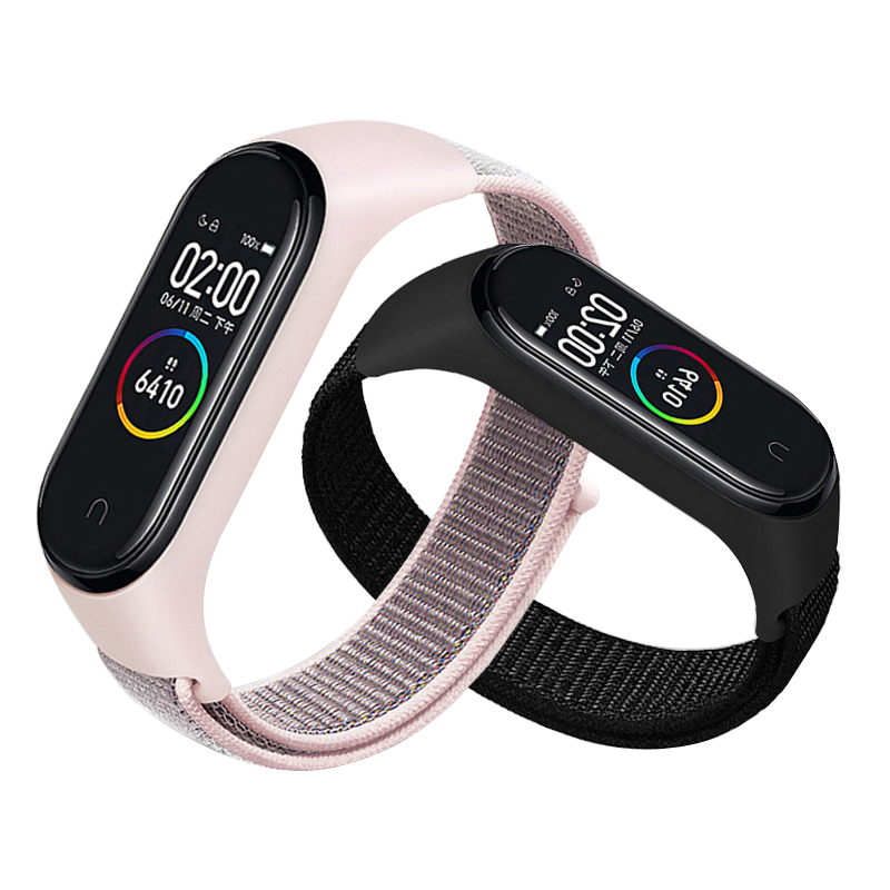 Health Wellness Bracelet - สายรัดข้อมือไนลอนสำหรับ Mi Band 8 9 10