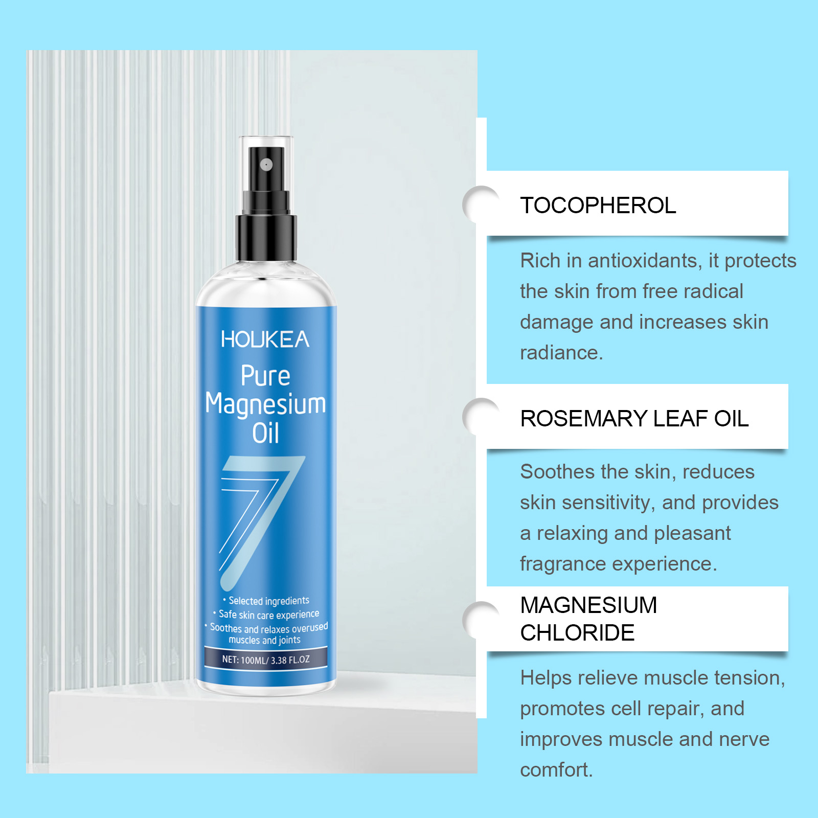 สเปรย์น้ำมันแมกนีเซียมบริสุทธิ - Bath Salts Magnesium บทวิจารณ์และราคา