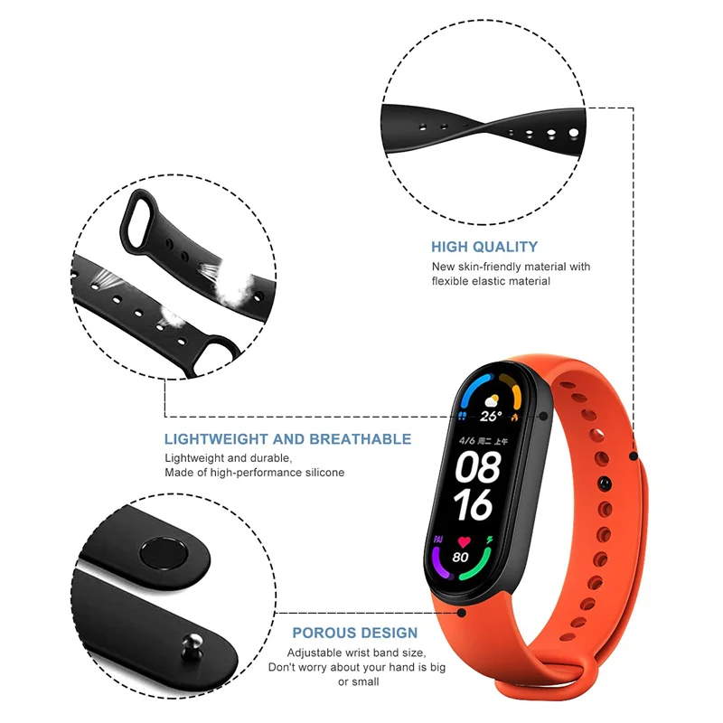 สายรัดซิลิโคนอ่อนนุ่มสําหรับ M - Health Wellness Bracelet บทวิจารณ์และราคา